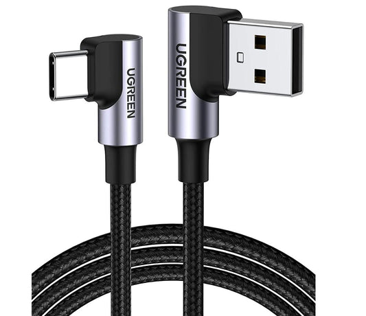 Right Angle 90 Degree Fast Charging Cable USB-A to Type-C