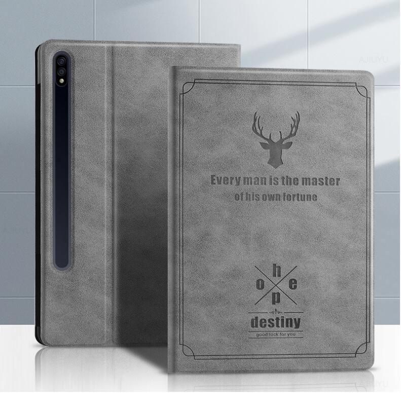 Destiny Imitation Deer Leather Samsung Galaxy Tab S7 Case Folio Stand