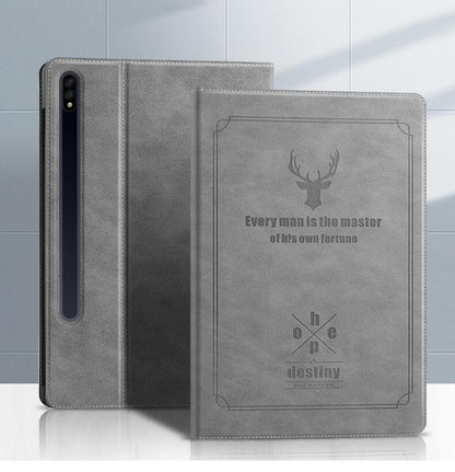 Destiny Imitation Deer Leather Samsung Galaxy Tab S7+ Case Folio Stand