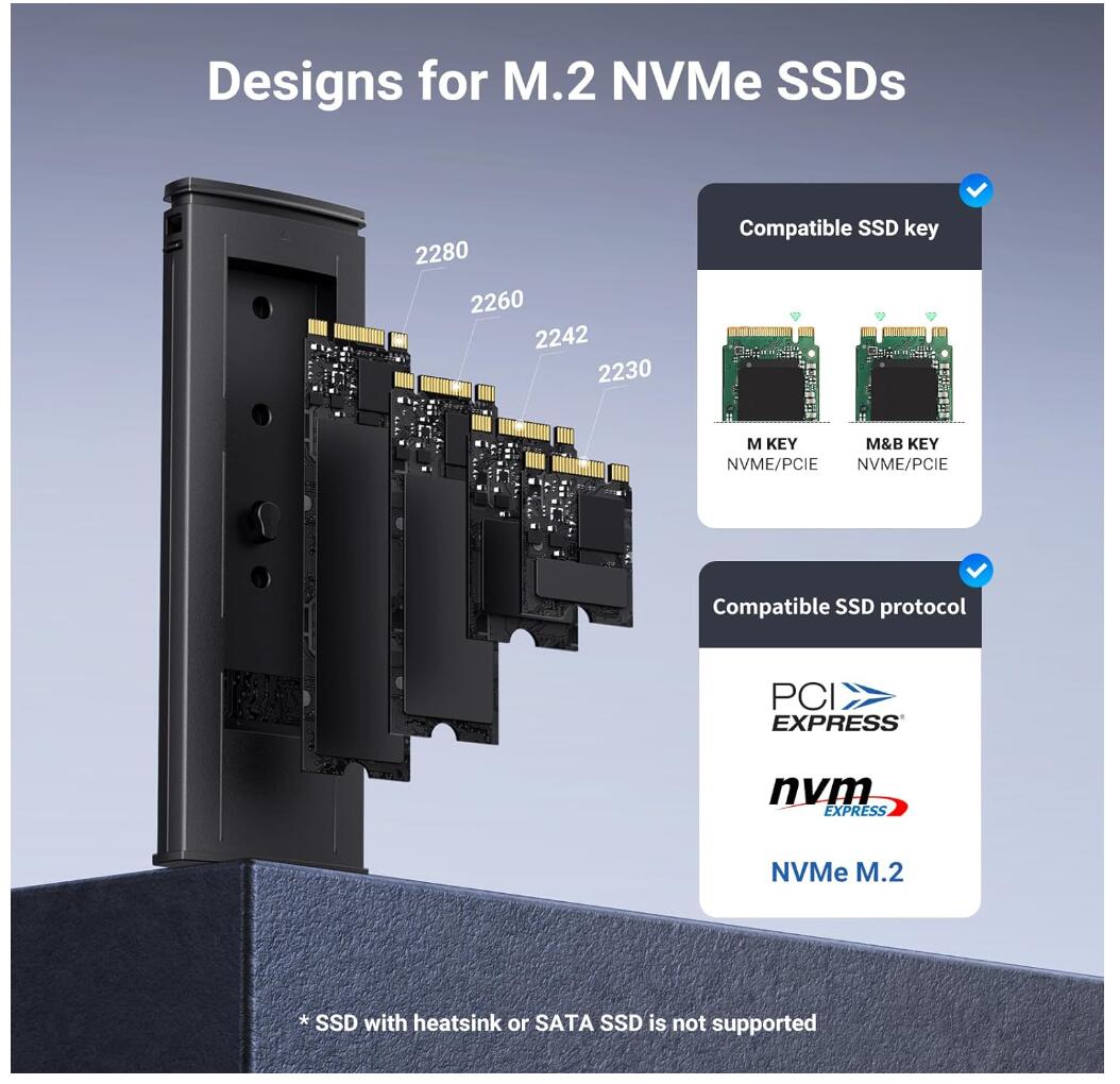 SSD Enclosure Tool-free Extenal 10Gbps VNMe Portable