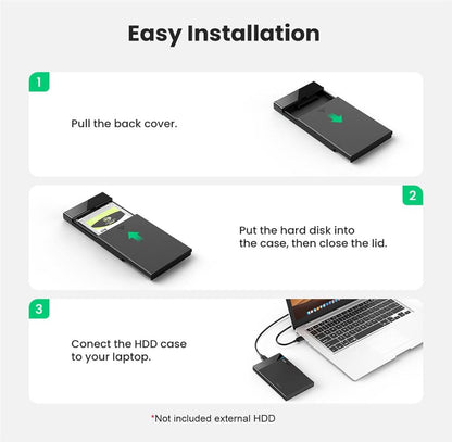 SSD HDD Hard Drive Enclosure USB-C 5Gbps Transfer Accelerated UASP