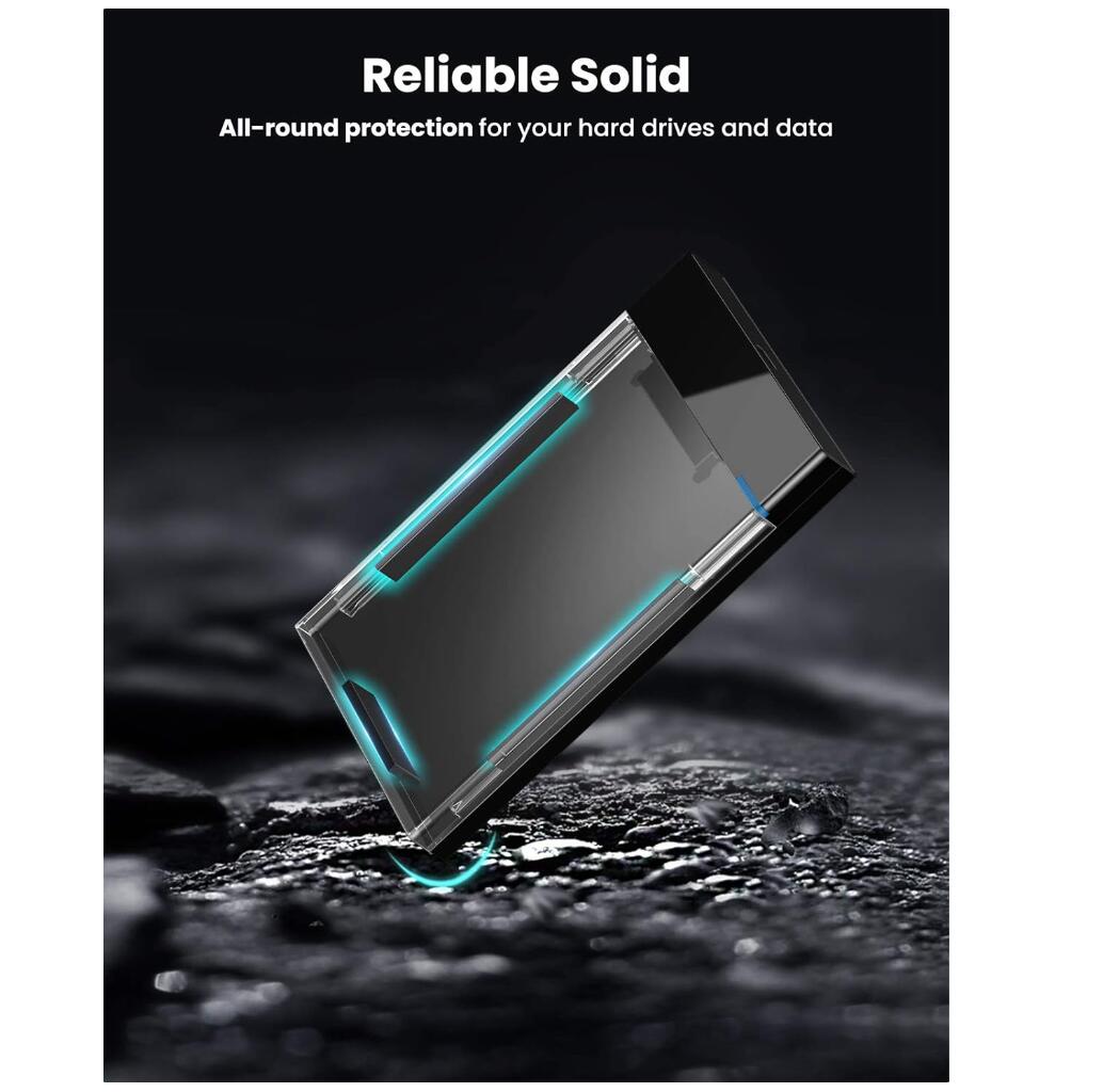 SSD HDD Hard Drive Enclosure USB-C Extenal Fast 6Gbps UASP