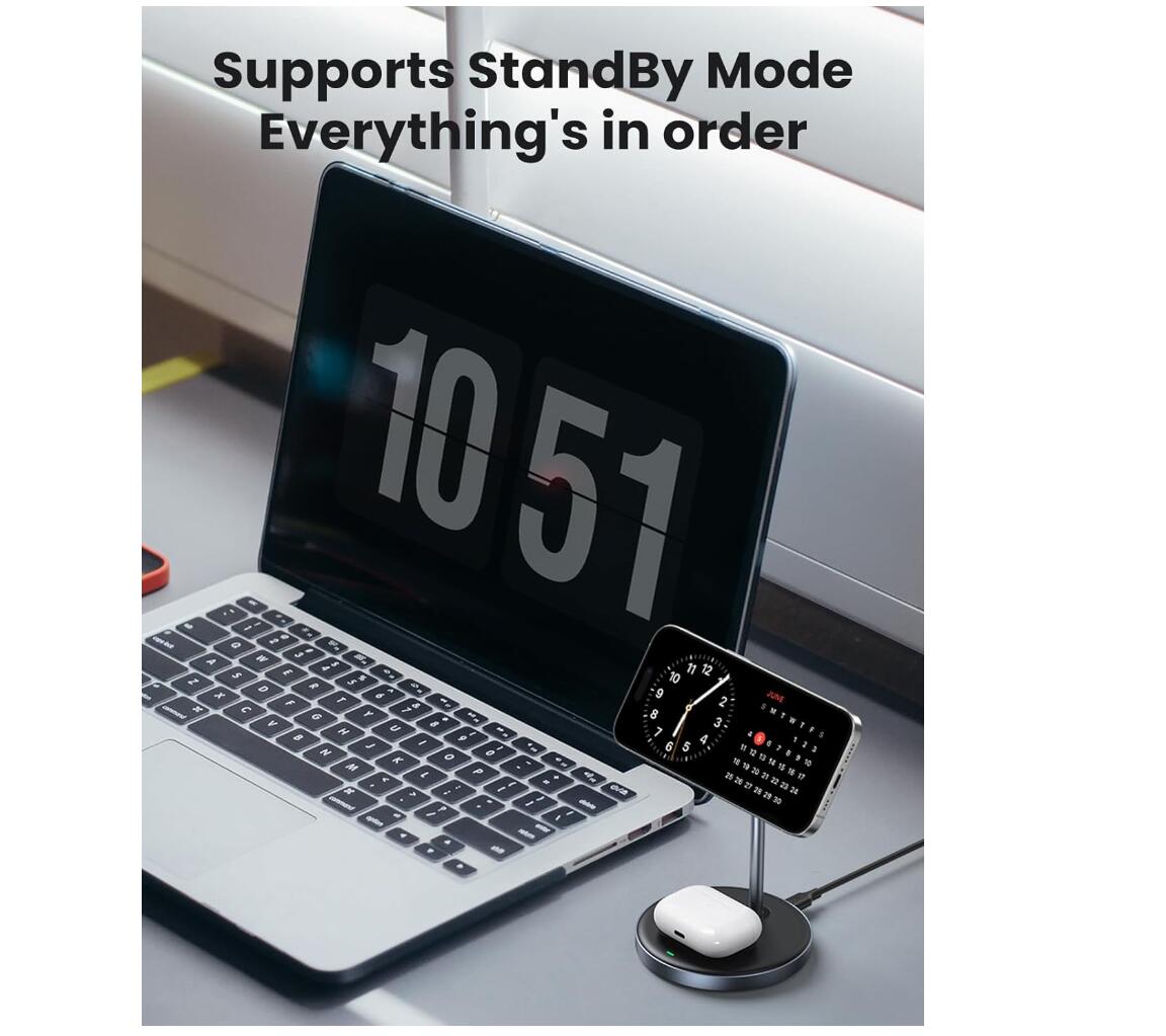 Stand 2-in-1 Magnetic Wireless Charging Station Magsafe