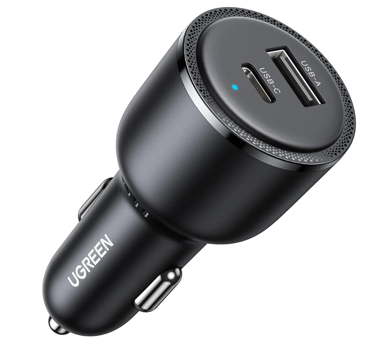 Super Fast Charging 63W USB-C Car Charger 2-Port