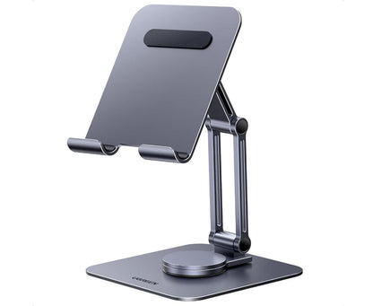 Tablet Stand Desk Swivel with 360 Rotating Base Holder Aluminum