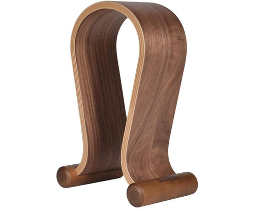 Walnut Wood Headset Stand Desk Holder Sturdy Elegant Unique