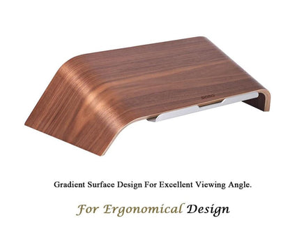 Walnut Wood Laptop Stand Tray Gradient Oblique Holder