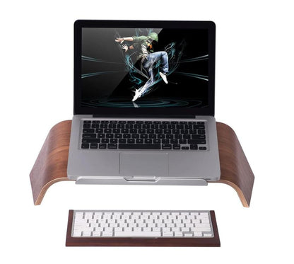 Walnut Wood Laptop Stand Tray Gradient Oblique Holder