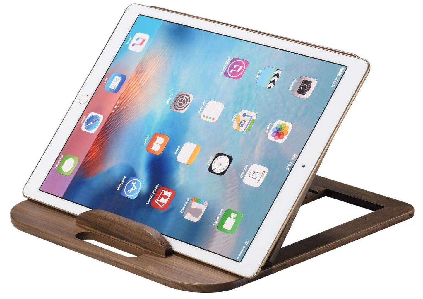 Walnut Wood Laptop Tabet Stand Riser Adjustable Portable Holder