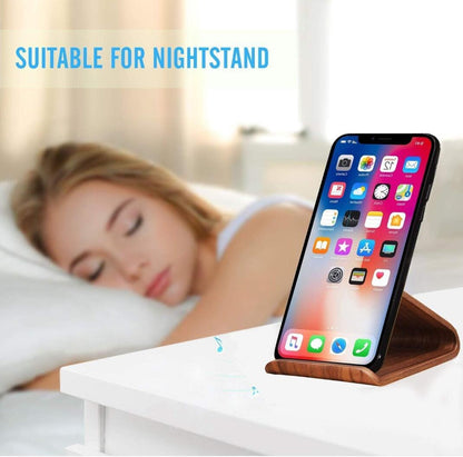 Walnut Wood Phone Stand Cradle Dock Holder Switch Multi-Angle