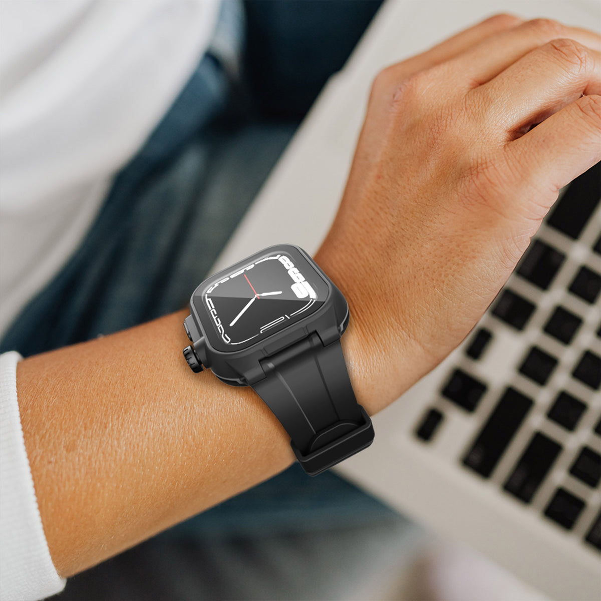 Ultramarine Technology with Waterproof Watch Case with Silicone Band | Protection & Performance