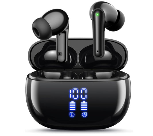 Wireless Bluetooth Earbuds 40H Playtime IPX5 Waterproof LED