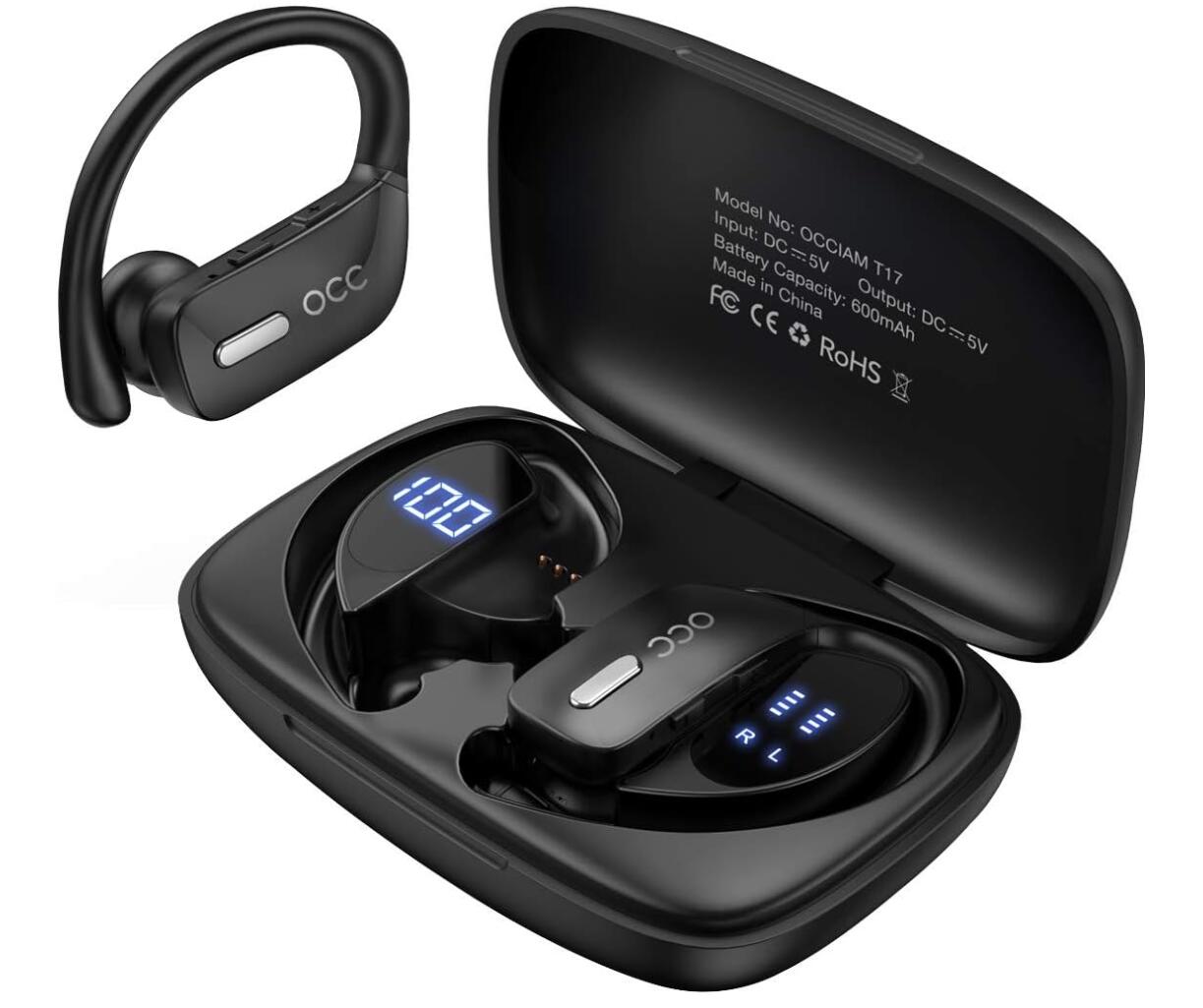 Wireless Bluetooth Earbuds 48Hrs LED Playtime with Microphone