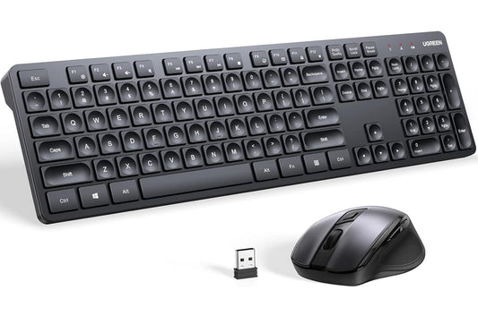 Wireless Keyboard 2.4Ghz with Mouse USB Receiver Ergonomic Slient