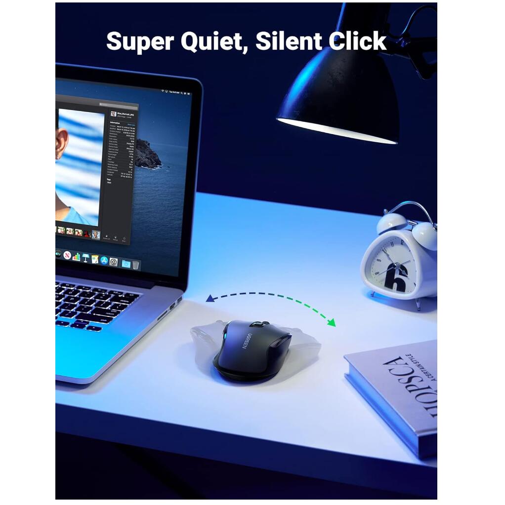 Wireless Mouse 2.4G with USB Receiver Ergonomic 5-Level DPI