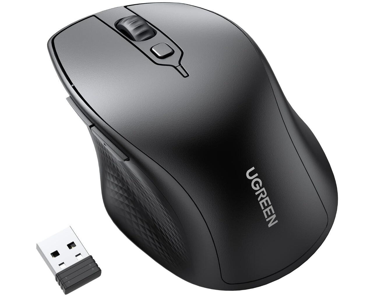 Wireless Mouse Ergonomic Bluetooth 5.0 2.4G with USB Receiver