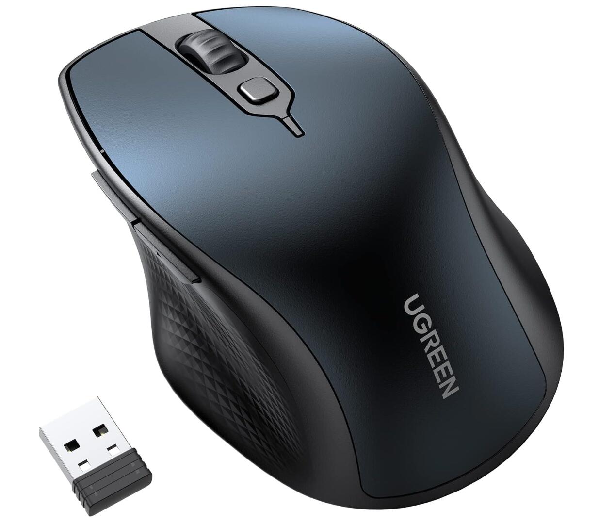 Wireless Mouse Ergonomic Bluetooth 5.0 2.4G with USB Receiver