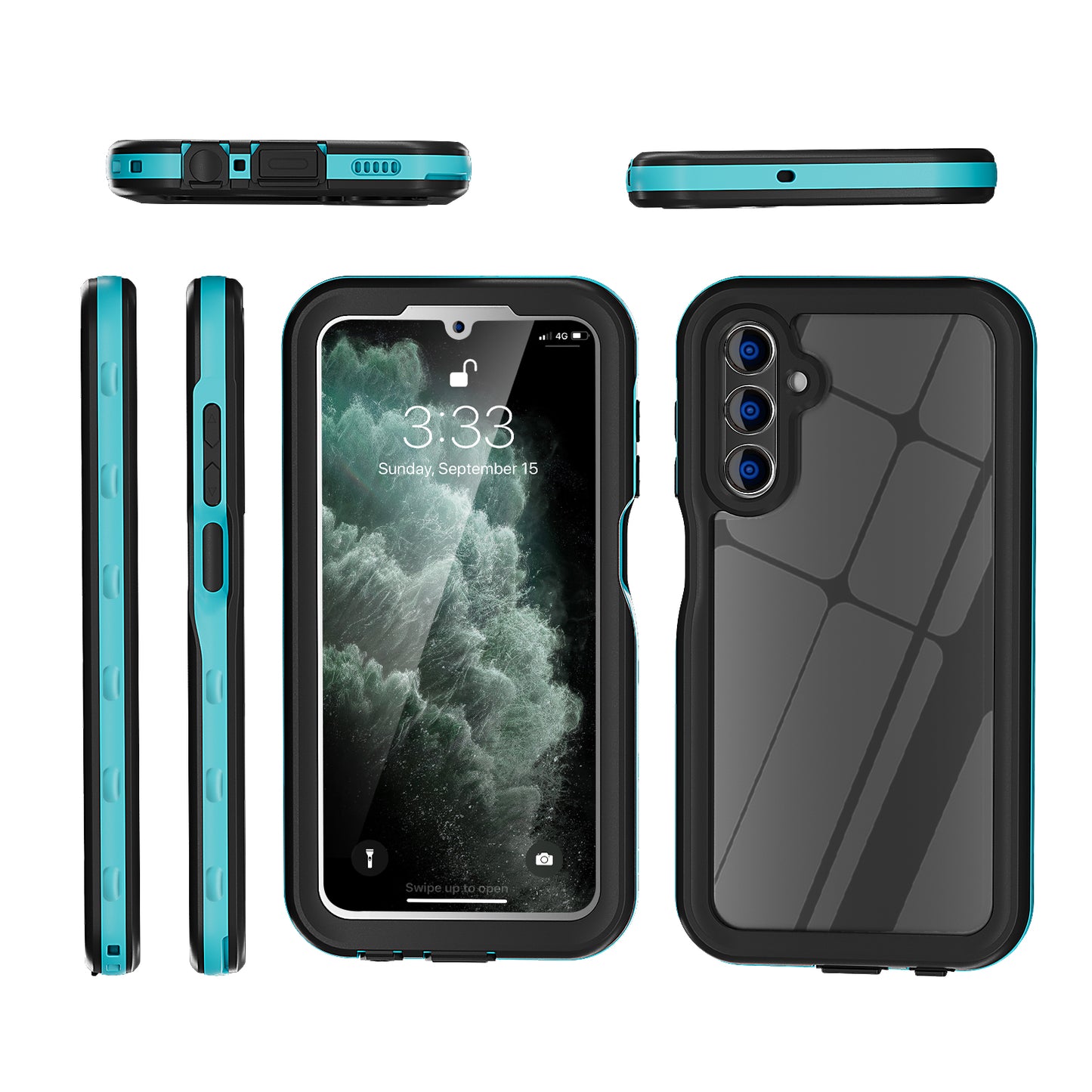 Clear Dot Waterproof Samsung Galaxy A15 Case Swimming