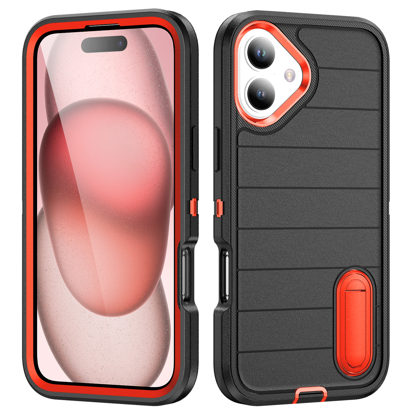 Defender iPhone 16 Plus Case Rotating Ring Stand