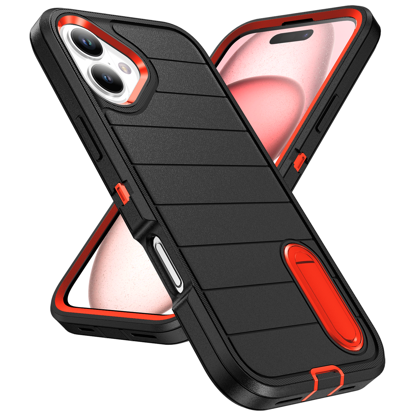 Defender iPhone 16 Plus Case Rotating Ring Stand