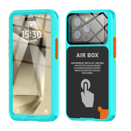 Air Box Simple Waterproof iPhone 15 Pro Max Case with Lanyard