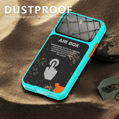 Air Box Simple Waterproof iPhone 15 Pro Max Case with Lanyard