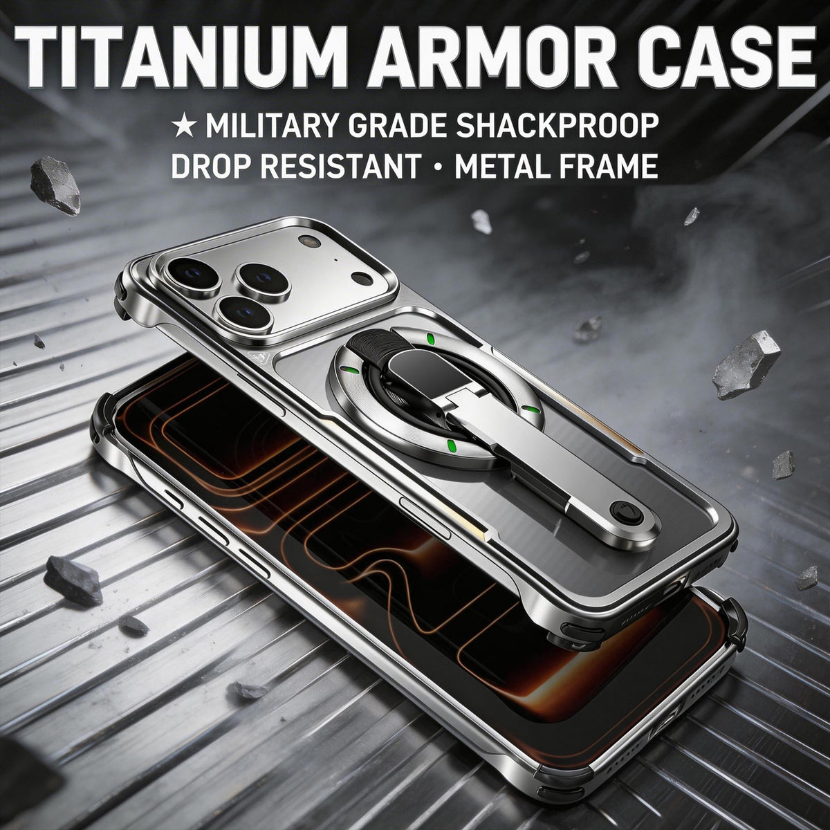 Ultramarine Technology with All-Scenario Ring Holder Phone Case | Commute, Office, Sport & Outdoor