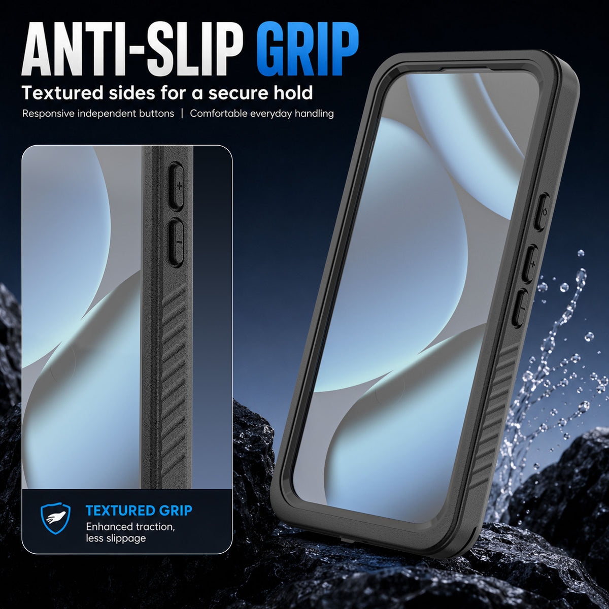 Ultramarine Technology with All-Weather Armored Phone Case with MagSafe for Commuting & Sports