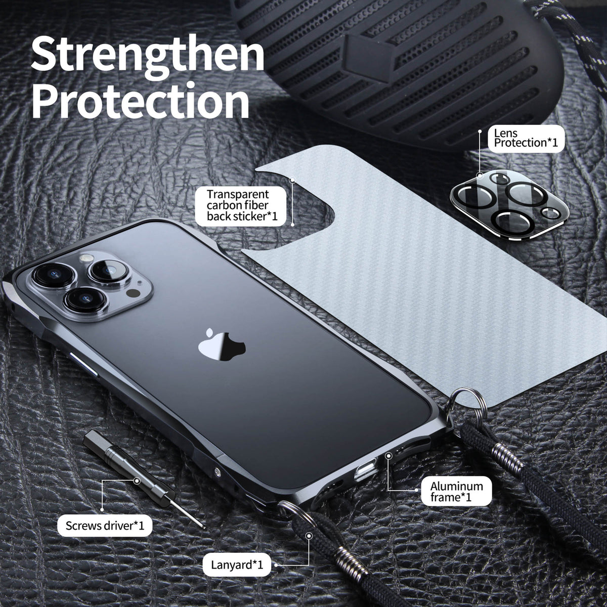 Ultramarine Technology with Aluminum Bumper Phone Case | 8ft Drop Protection & Comfort Grip