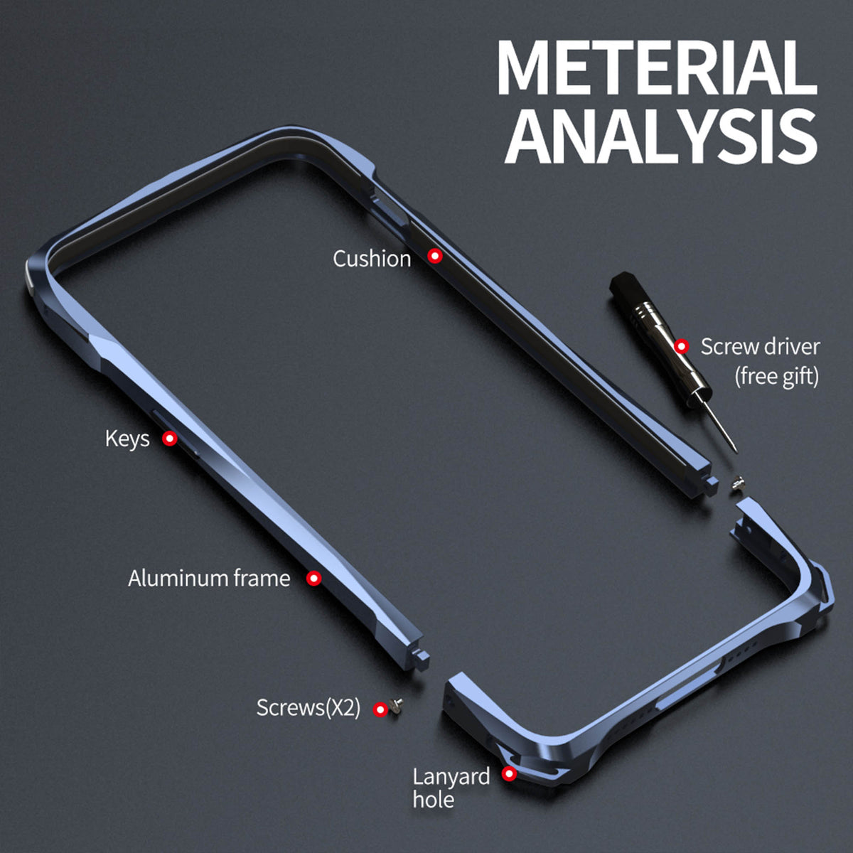 Ultramarine Technology with Aluminum Bumper Phone Case | 8ft Drop Protection & Comfort Grip