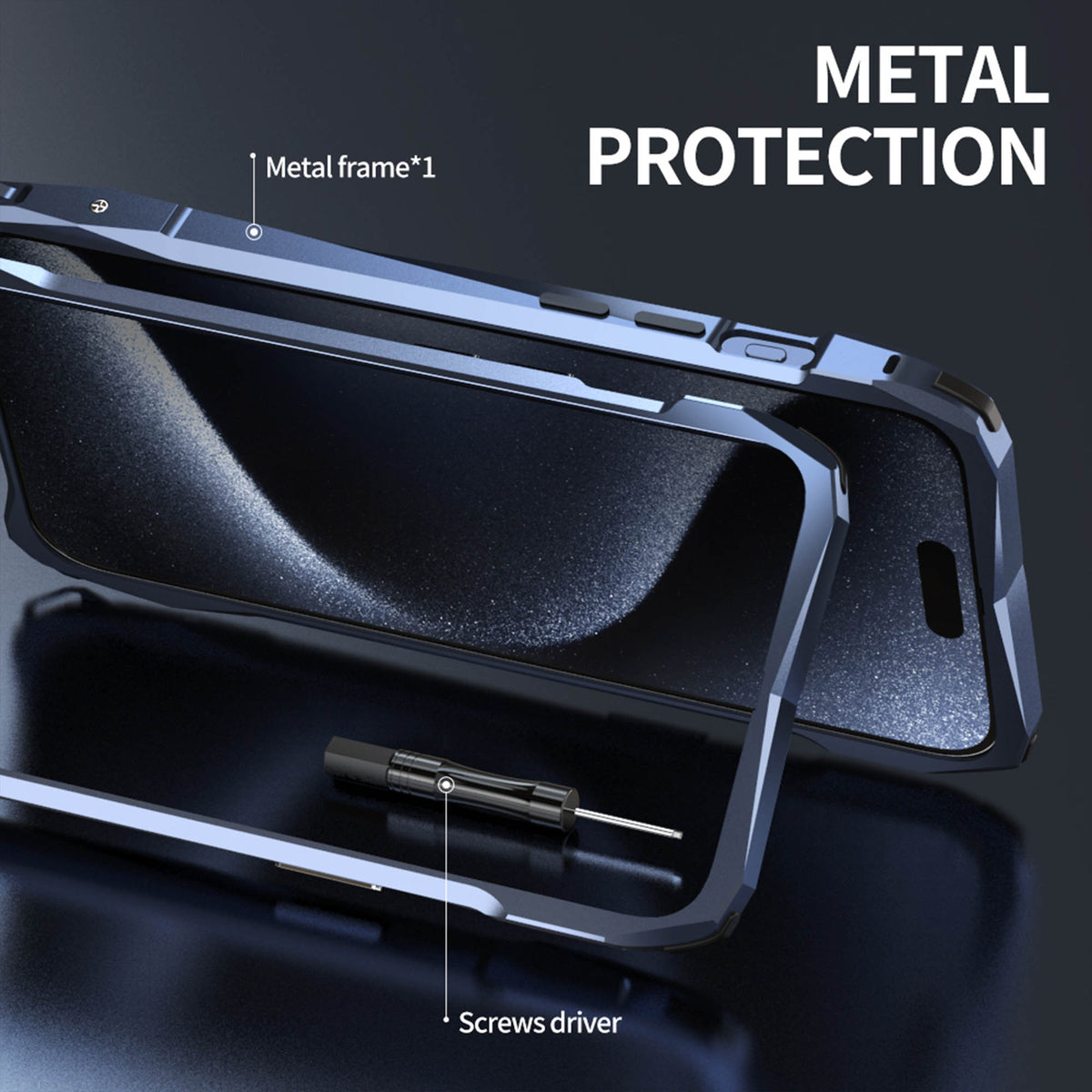 Ultramarine Technology with Aluminum Bumper Phone Case | 8ft Drop Protection & Comfort Grip