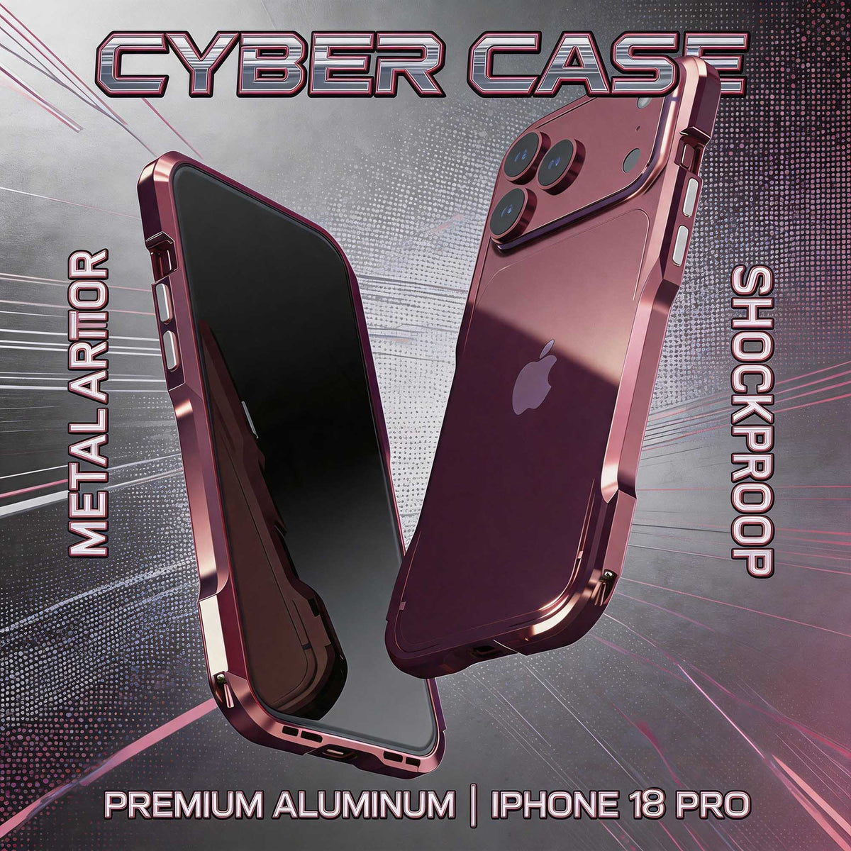 Ultramarine Technology with Aluminum Heavy-Duty Bumper Phone Case | Commute, Office & Outdoor