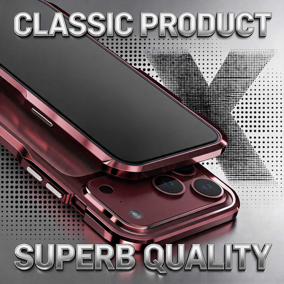 Ultramarine Technology with Aluminum Heavy-Duty Bumper Phone Case | Commute, Office & Outdoor