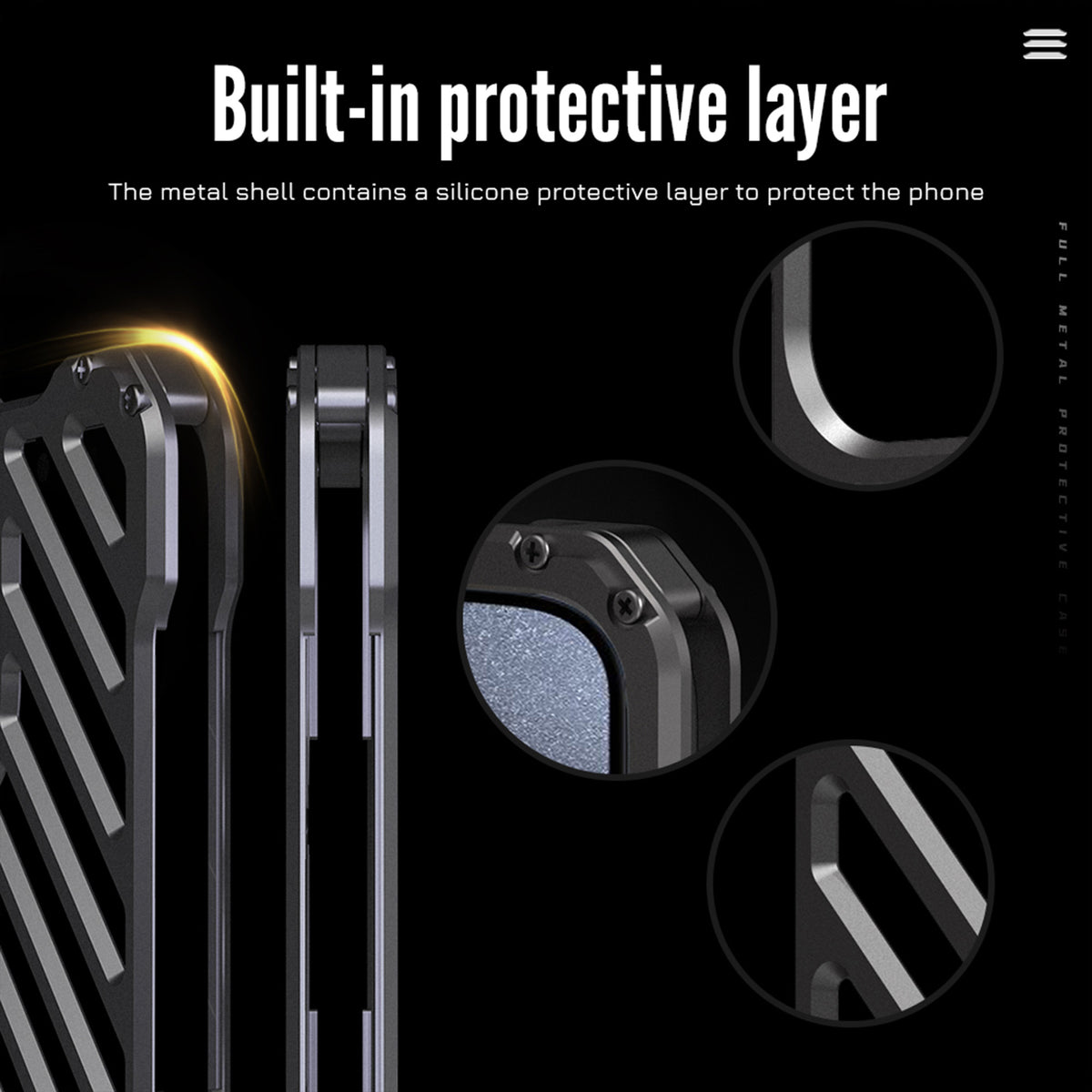 Ultramarine Technology with Aluminum Hollow Phone Case - Anti-fall Rugged Armor Cooling