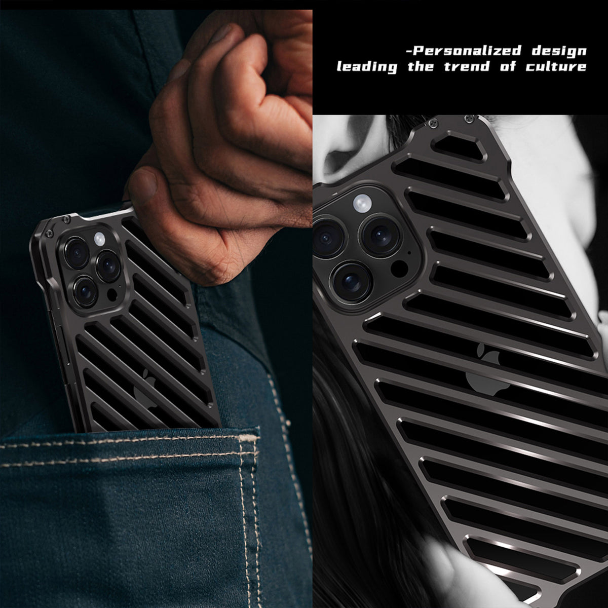 Ultramarine Technology with Aluminum Hollow Phone Case - Anti-fall Rugged Armor Cooling