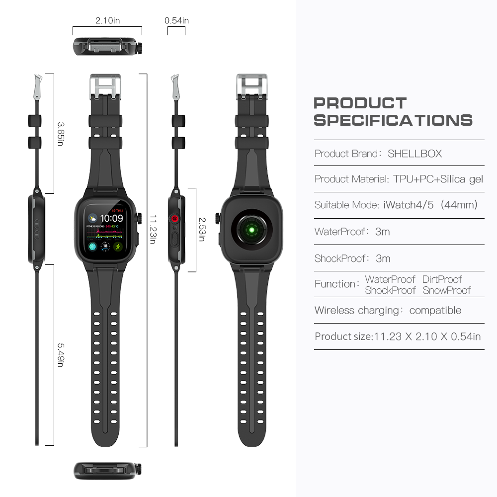 Sports Waterproof Apple Watch Series 5 (2019) 44mm Band Case