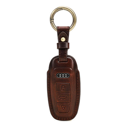 Women‘s Genuine Leather Car Key Case Audi A3 A6L A7 A8 Q8 Q7 Universal Keychain