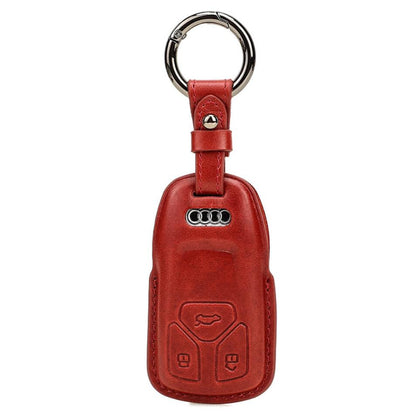 Women‘s Genuine Leather Car Key Case Audi A3 A6L A7 A8 Q8 Q7 Universal Keychain