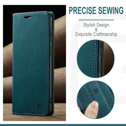 Luxury Retro Leather Galaxy A15 Case Magnetic Buckle RFID