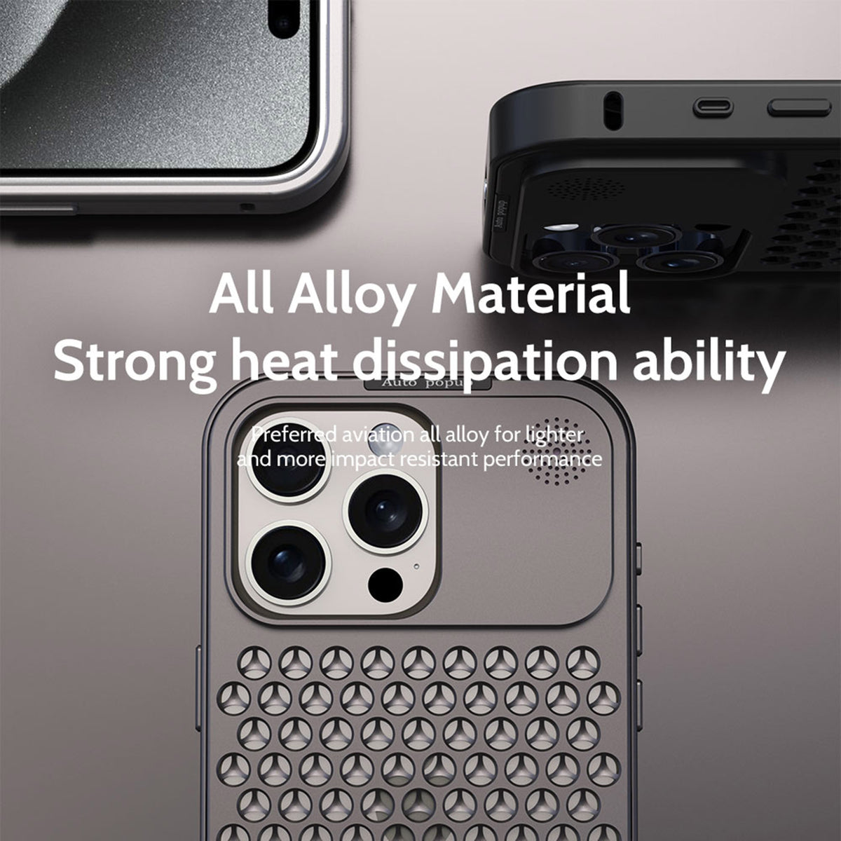 Ultramarine Technology with Aviation Aluminum Cooling Phone Case with Aromatherapy for Gaming