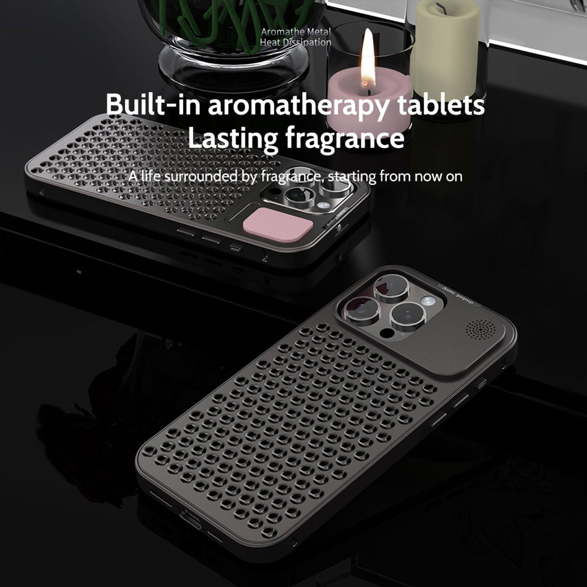 Ultramarine Technology with Aviation Aluminum Cooling Phone Case with Aromatherapy for Gaming
