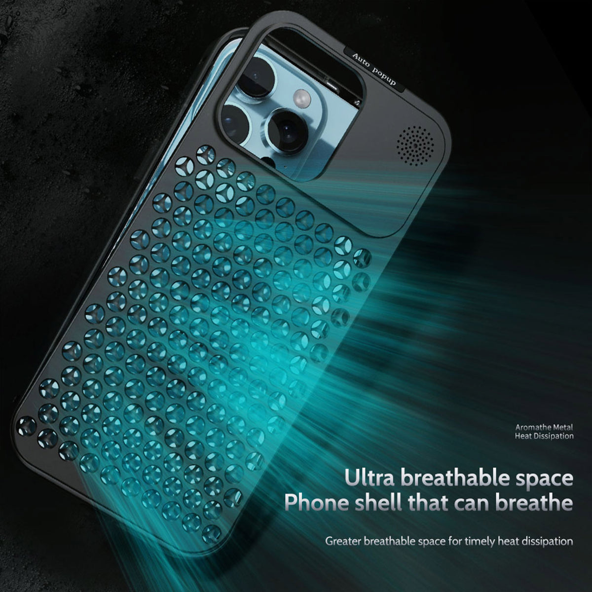 Ultramarine Technology with Aviation Aluminum Cooling Phone Case with Aromatherapy for Gaming