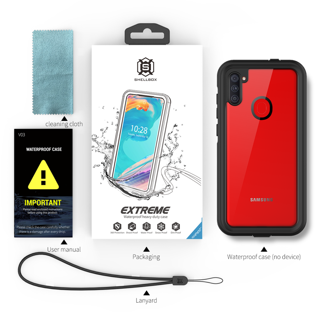 Burst Slim Swimming Waterproof Galaxy A11 Case Clear