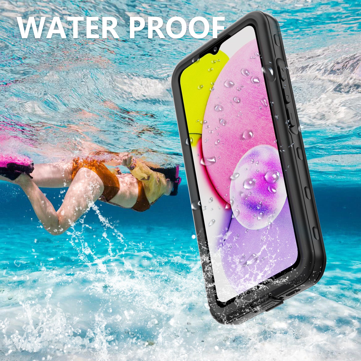 Burst Slim Swimming Waterproof Galaxy A34 Case Clear