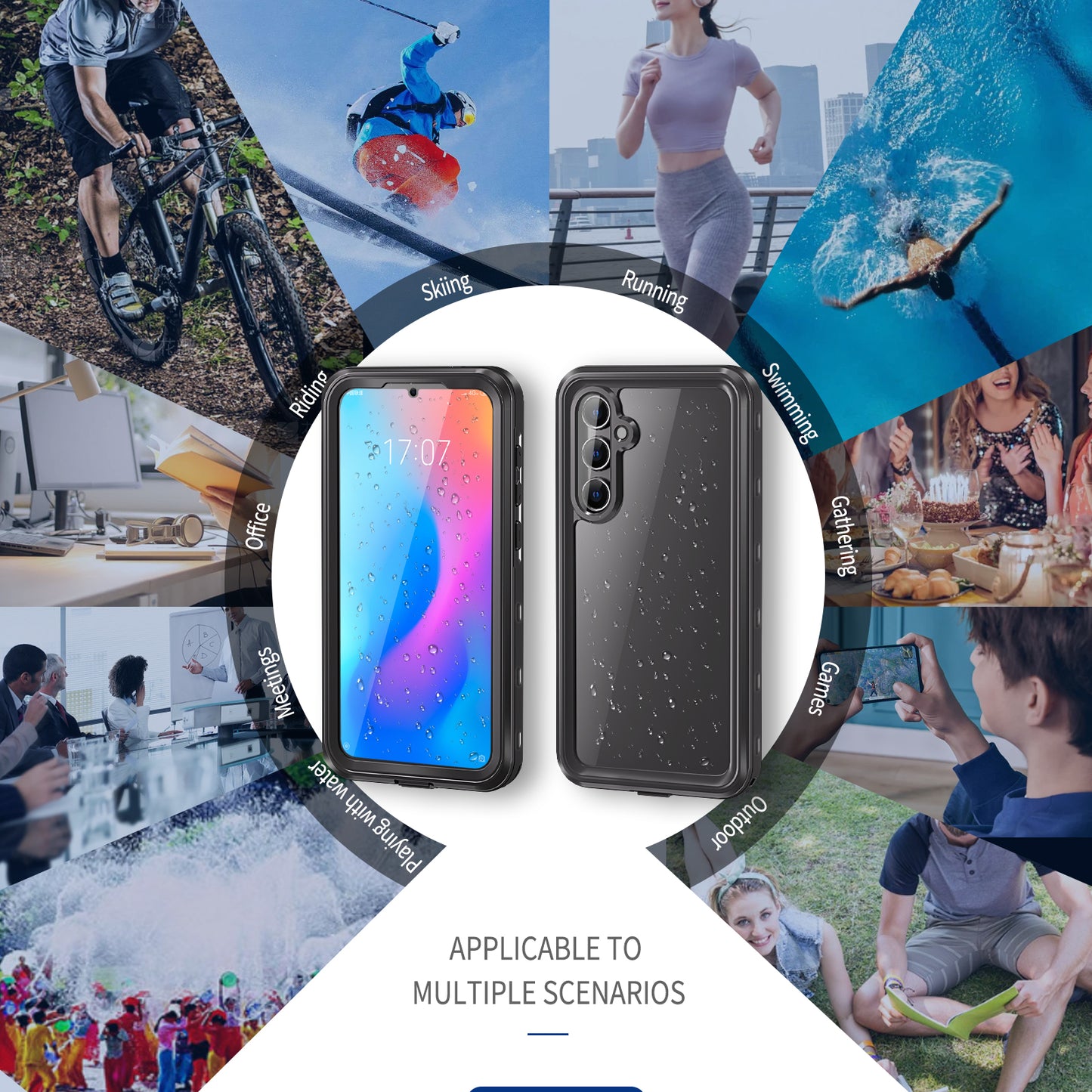 Burst Slim Swimming Waterproof Galaxy A55 Case Clear