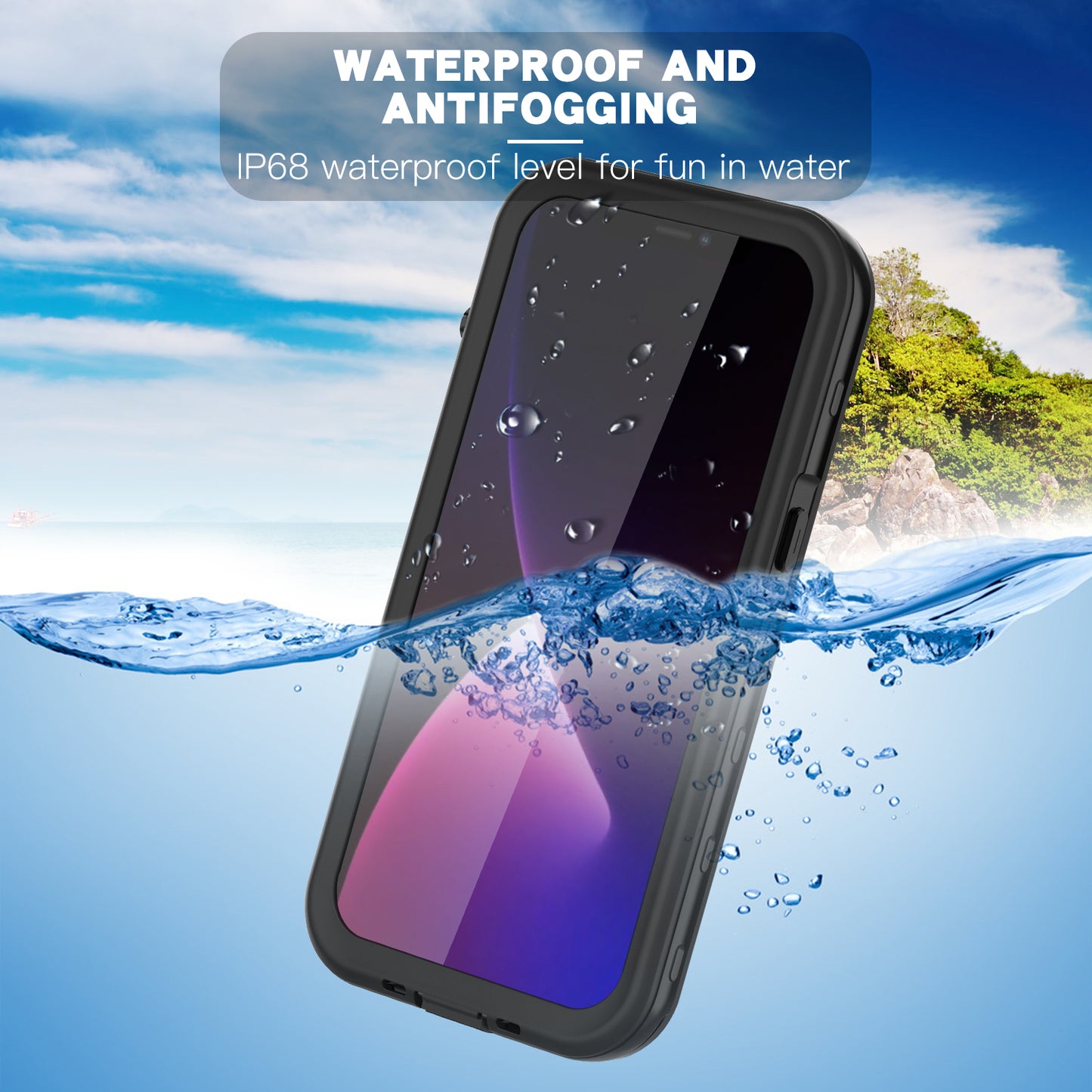 Burst Slim Swimming Waterproof iPhone 13 Pro Max Case Clear