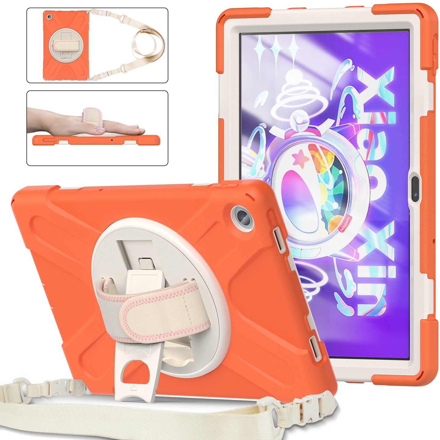 Pirate King Lenovo Tab M10 Plus (2022) Case 360 Rotating Stand Hand