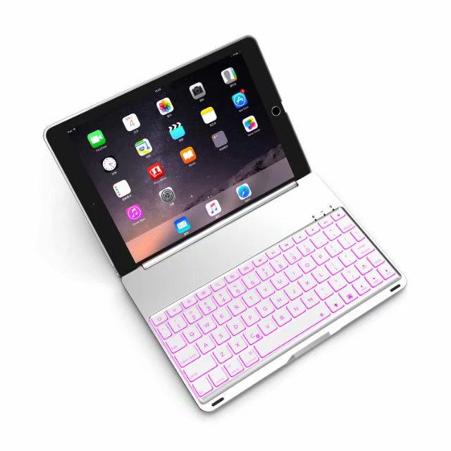 Aluminum Clamshell Keyboard Apple iPad 9 Case Backlit Book Stand