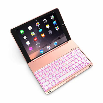 Aluminum Clamshell Keyboard Apple iPad 7 Case Backlit Book Stand