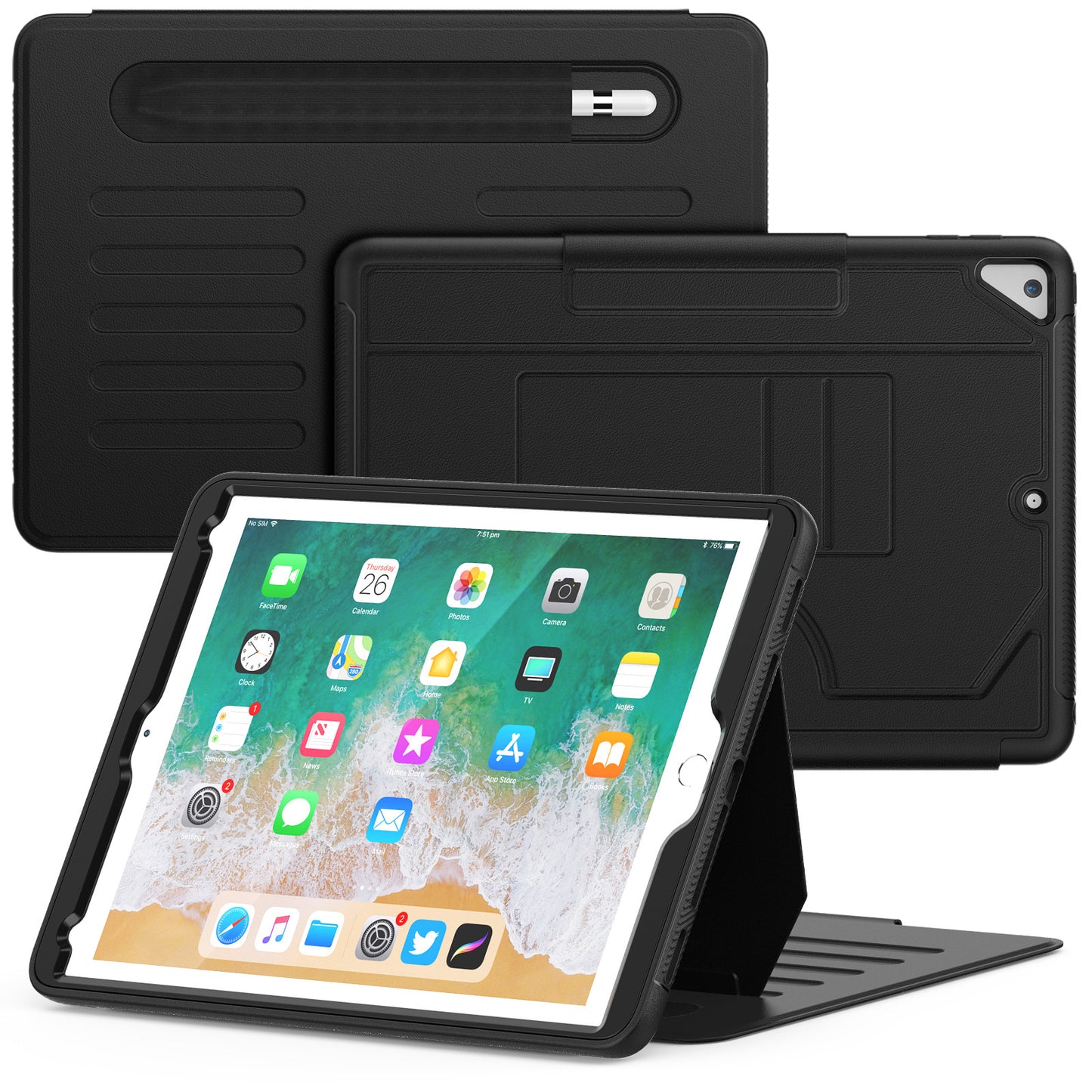 Business Multiple Book Stand Apple iPad Pro 9.7 Case Leather